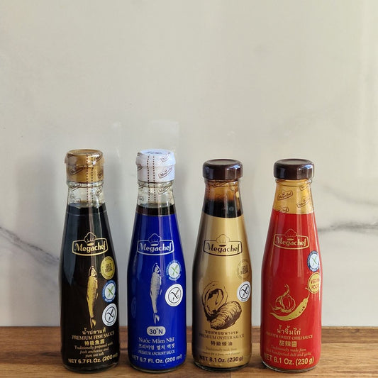 Kit de 4 sauces thaïlandaises Megachef, sans gluten, pour cuisine asiatique