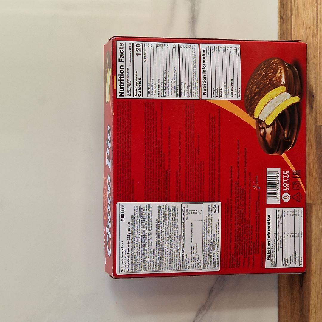 Paquet de 12 gâteaux Choco Pie, biscuits coréens à la guimauve et enrobage chocolat