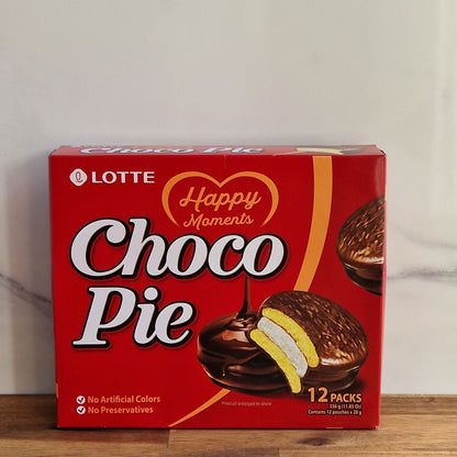 Paquet de 12 gâteaux Choco Pie, biscuits coréens à la guimauve et enrobage chocolat