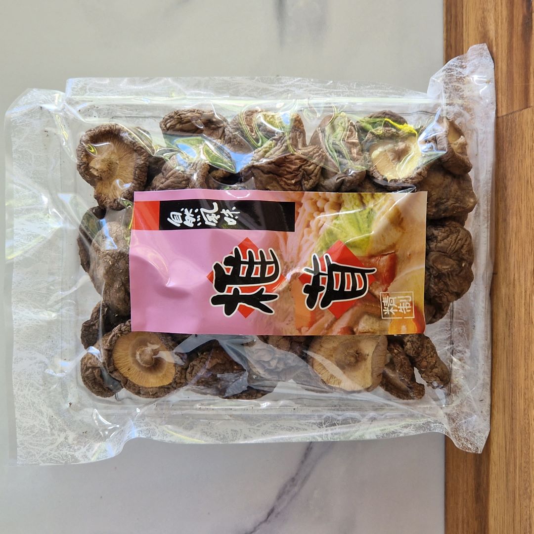 sachet de champignons shiitakés déshydratés